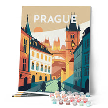Laden Sie das Bild in den Galerie-Viewer, Reiseplakat Prag