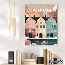 Laden Sie das Bild in den Galerie-Viewer, Diamond Painting – Reiseplakat Kopenhagen