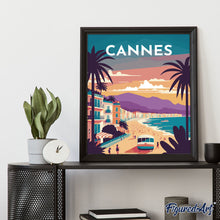 Laden Sie das Bild in den Galerie-Viewer, Diamond Painting – Reiseplakat Cannes