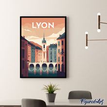 Laden Sie das Bild in den Galerie-Viewer, Diamond Painting – Reiseplakat Lyon