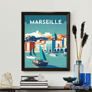 Diamond Painting – Reiseplakat Marseille