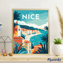 Laden Sie das Bild in den Galerie-Viewer, Reiseplakat Nizza