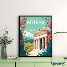 Laden Sie das Bild in den Galerie-Viewer, Reiseplakat Athen