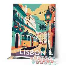 Laden Sie das Bild in den Galerie-Viewer, Reiseplakat Lissabon