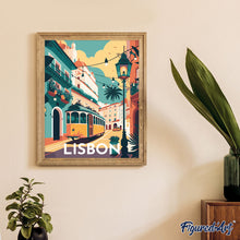 Laden Sie das Bild in den Galerie-Viewer, Diamond Painting – Reiseplakat Lissabon