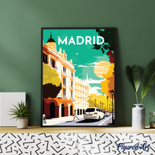 Laden Sie das Bild in den Galerie-Viewer, Reiseplakat Madrid