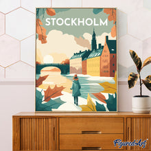 Laden Sie das Bild in den Galerie-Viewer, Diamond Painting – Reiseplakat Stockholm