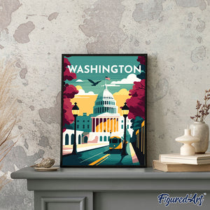 Reiseposter Washington