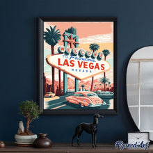 Laden Sie das Bild in den Galerie-Viewer, Reiseposter Las Vegas