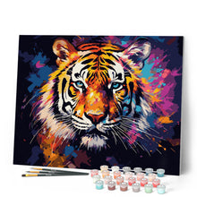 Laden Sie das Bild in den Galerie-Viewer, Tiger Farbenfroh Abstrakt