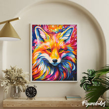 Laden Sie das Bild in den Galerie-Viewer, Fuchs Farbenfroh Abstrakt