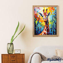 Laden Sie das Bild in den Galerie-Viewer, Giraffe Farbenfroh Abstrakt