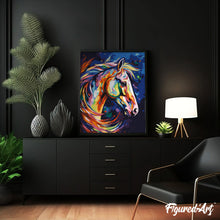 Laden Sie das Bild in den Galerie-Viewer, Pferd Farbenfroh Abstrakt