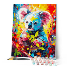 Laden Sie das Bild in den Galerie-Viewer, Koala Farbenfroh Abstrakt