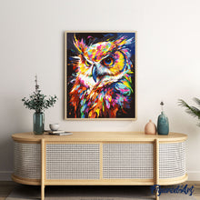 Laden Sie das Bild in den Galerie-Viewer, Eule Farbenfroh Abstrakt