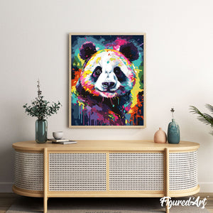 Panda Farbenfroh Abstrakt