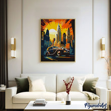 Laden Sie das Bild in den Galerie-Viewer, Art-Deco-Auto in New York