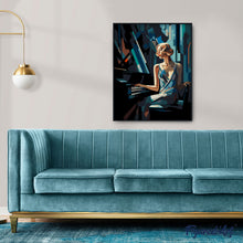 Laden Sie das Bild in den Galerie-Viewer, Art-Deco-Frau am Klavier