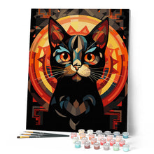 Laden Sie das Bild in den Galerie-Viewer, Art-Deco-Schwarze Katze