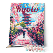 Laden Sie das Bild in den Galerie-Viewer, Reiseposter Kyoto in voller Blüte