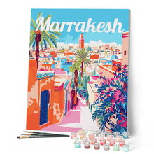 Laden Sie das Bild in den Galerie-Viewer, Reiseposter Marrakesch Marokko