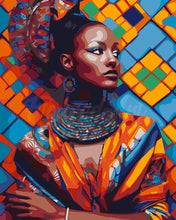 Laden Sie das Bild in den Galerie-Viewer, Malen nach Zahlen Figured&#39;Art – Traditionelle afrikanische Schönheit