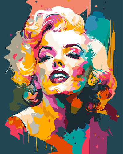 Malen nach Zahlen Figured'Art – Abstrakte zeitlose Diva