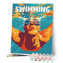 Laden Sie das Bild in den Galerie-Viewer, Sportposter Schwimmen