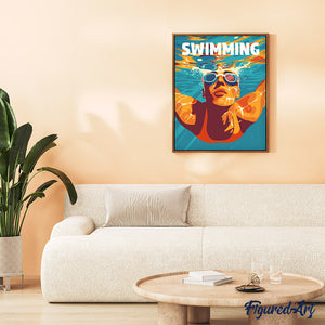 Sportposter Schwimmen