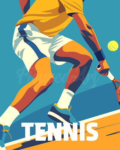 Malen nach Zahlen Figured'Art – Sportposter Tennis