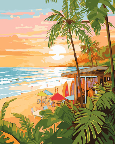 Malen nach Zahlen Figured'Art – Surfclub