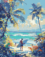 Laden Sie das Bild in den Galerie-Viewer, Malen nach Zahlen Figured&#39;Art – Sonniger Strandtag