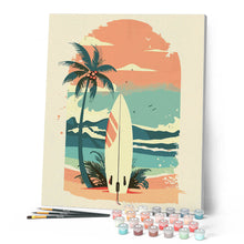 Laden Sie das Bild in den Galerie-Viewer, Surfbrett am Strand