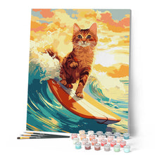 Laden Sie das Bild in den Galerie-Viewer, Surfende Katze