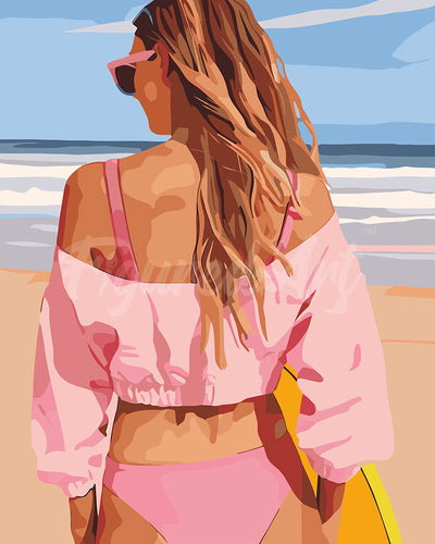 Malen nach Zahlen Figured'Art – Strandtag mit Stil