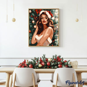Glamouröses Weihnachtsmädchen