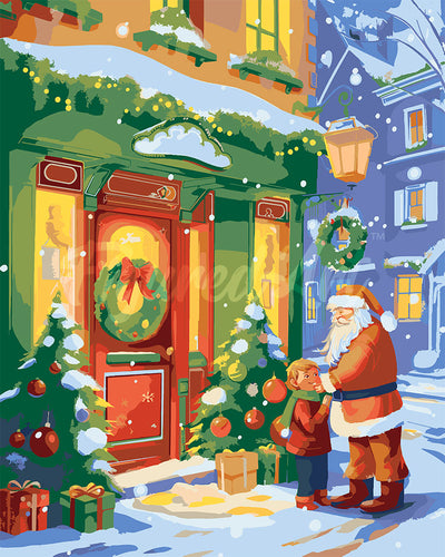 Malen nach Zahlen Figured'Art – Gruß vom Weihnachtsmann