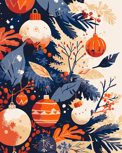 Malen nach Zahlen Figured'Art – Weihnachtskugeln