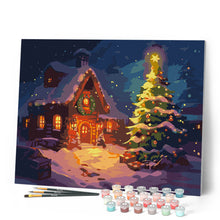 Laden Sie das Bild in den Galerie-Viewer, Schneebedeckte Weihnachtshütte