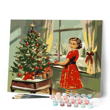 Laden Sie das Bild in den Galerie-Viewer, Vintage Weihnachtsmädchen