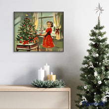 Laden Sie das Bild in den Galerie-Viewer, Vintage Weihnachtsmädchen