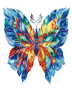 Malen nach Zahlen Figured'Art – Künstlerischer Schmetterling