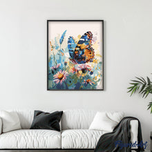 Laden Sie das Bild in den Galerie-Viewer, Schmetterling und Blumen