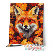Laden Sie das Bild in den Galerie-Viewer, Fuchs in Herbstblättern