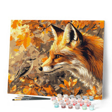 Laden Sie das Bild in den Galerie-Viewer, Fuchs und Vogel im Herbst