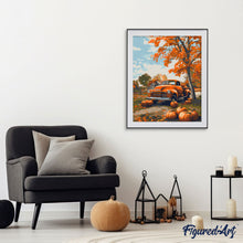 Laden Sie das Bild in den Galerie-Viewer, Vintage-LKW im Herbst