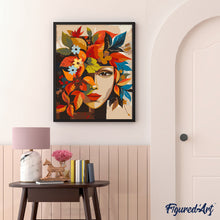 Laden Sie das Bild in den Galerie-Viewer, Von Picasso inspiriertes Herbst-Flora-Gesicht