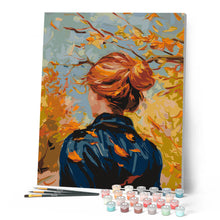 Laden Sie das Bild in den Galerie-Viewer, Von Van Gogh inspirierte Herbst-Dame
