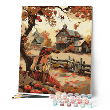 Laden Sie das Bild in den Galerie-Viewer, Vintage-Landmädchen im Herbst