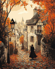 Laden Sie das Bild in den Galerie-Viewer, Malen nach Zahlen Figured&#39;Art – Herbstspaziergang in der Altstadt